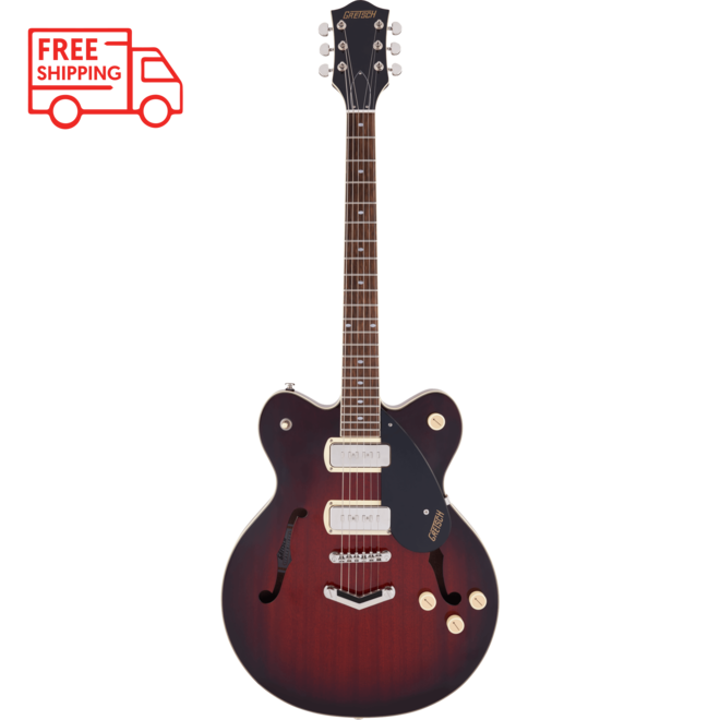 Gretsch G2622-P90 Streamliner Center Block Double-Cut P90 with V-Stoptail, Laurel Fingerboard, Claret Burst