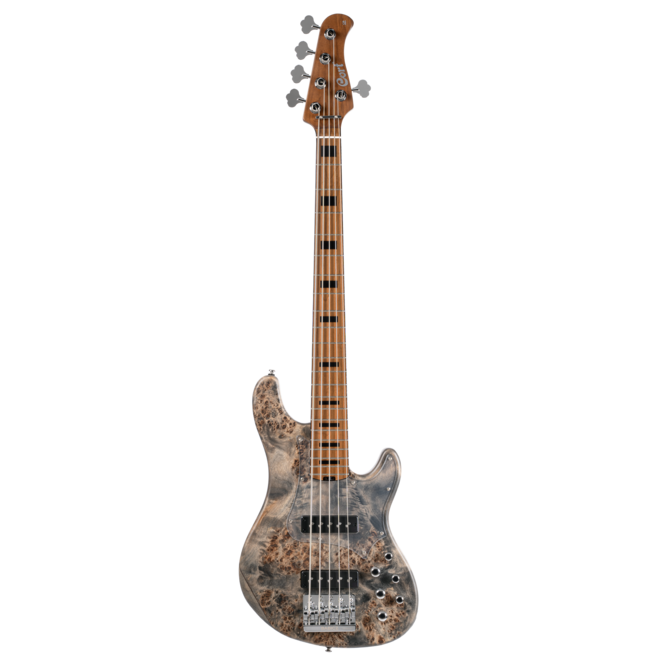 Cort GB-Modern 5-String Bass Guitar, 35" Scale, Open Pore Charcoal Grey