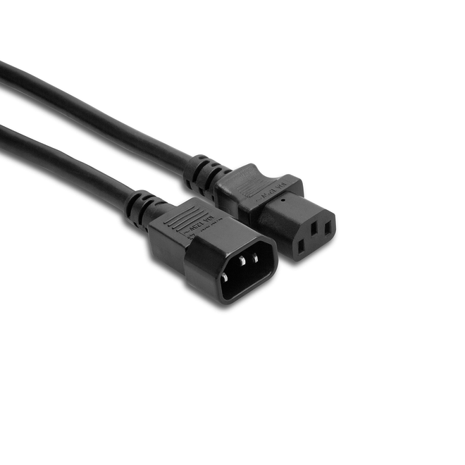 Hosa PWL-403 Power Extension Cord, IEC C13, 3’