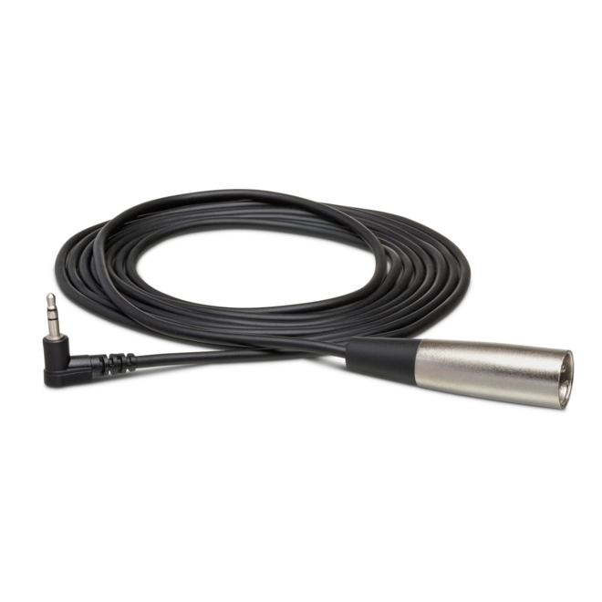 Hosa Camcorder Microphone Cable, RA 3.5 mm TRS to XLR3M, 5'