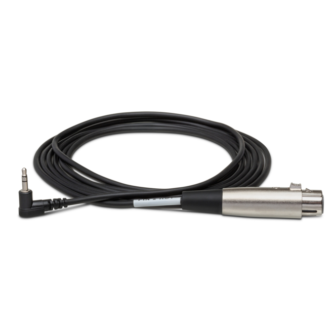 Hosa XVM-105F Microphone Adaptor Cable, Right-Angle 3.5mm TRS Male to XLR Female, 5'