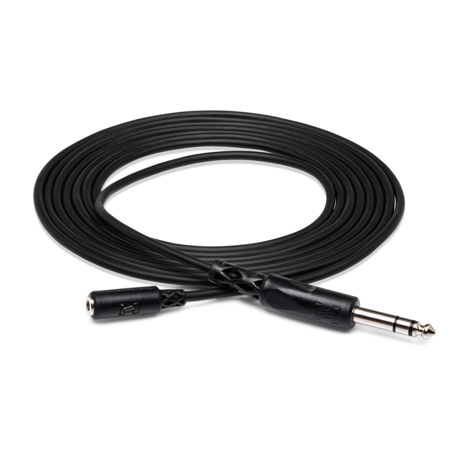 Hosa Headphone Adaptor Cable, 3.5mm TRS to 1/4" TRS, 10'