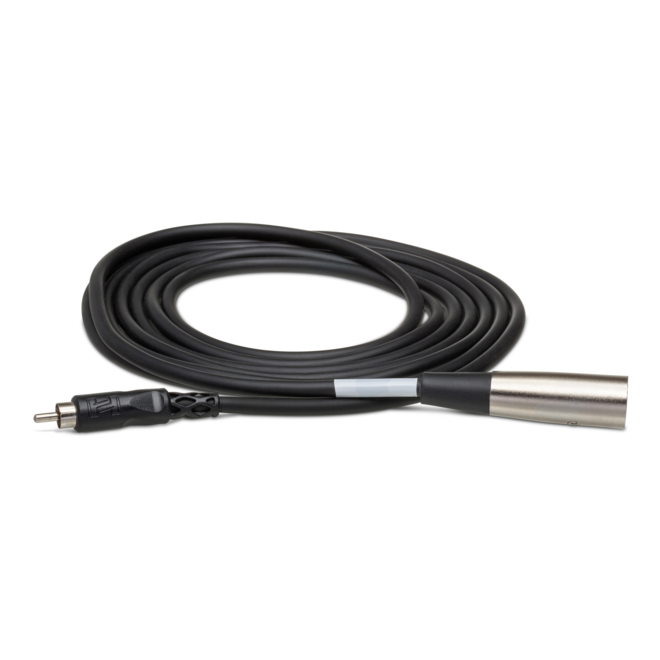 Hosa XRM-110 Unbalanced Interconnect Cable, RCA Male to XLR Male, 10'