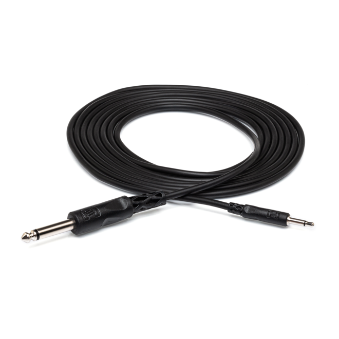 Hosa CMP-310 Mono Interconnect Cable, 1/4" TS to 3.5mm TS, 10'