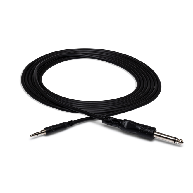 Hosa CMP-110 Mono Interconnect Cable, 1/4" TS to 3.5mm TRS, 10'