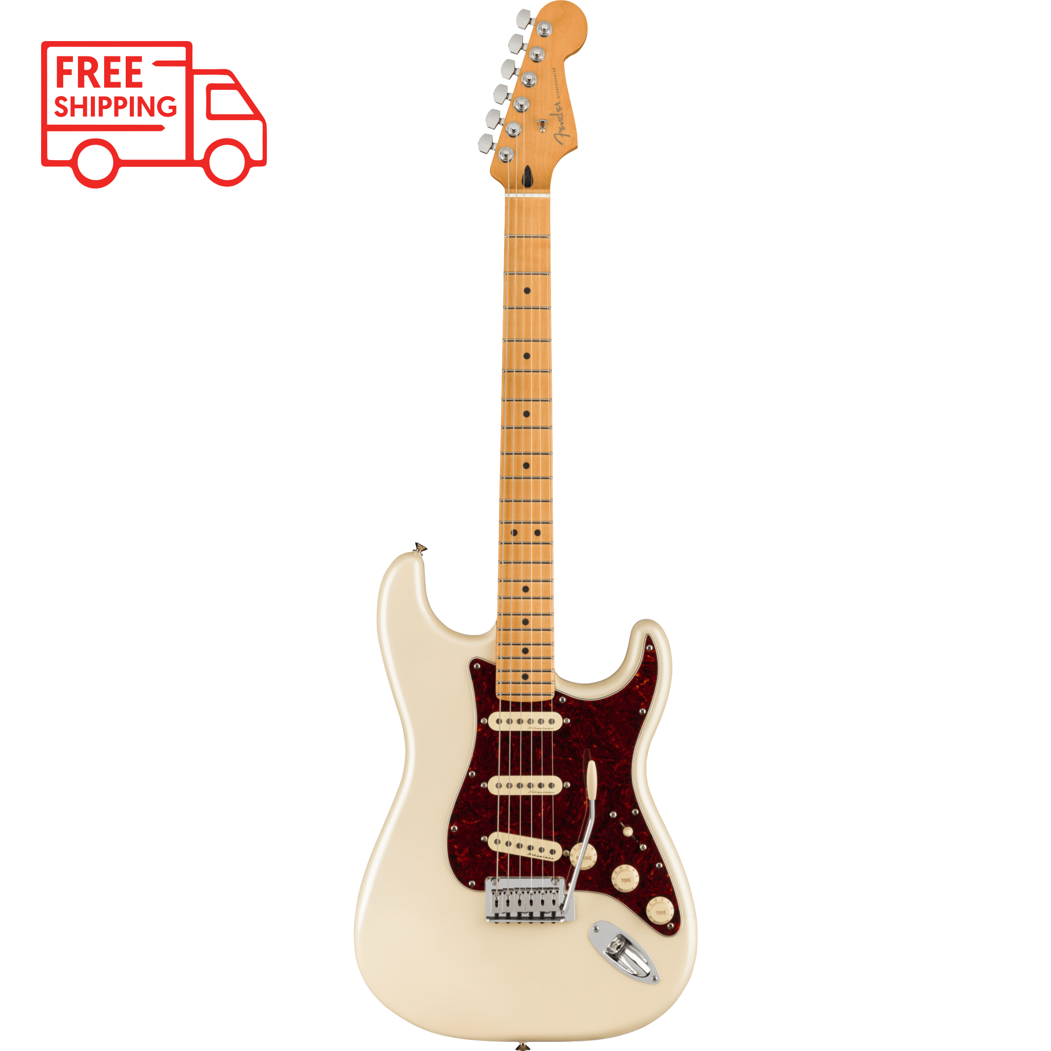 Fender Player Plus Stratocaster, Maple Fingerboard, Olympic Pearl