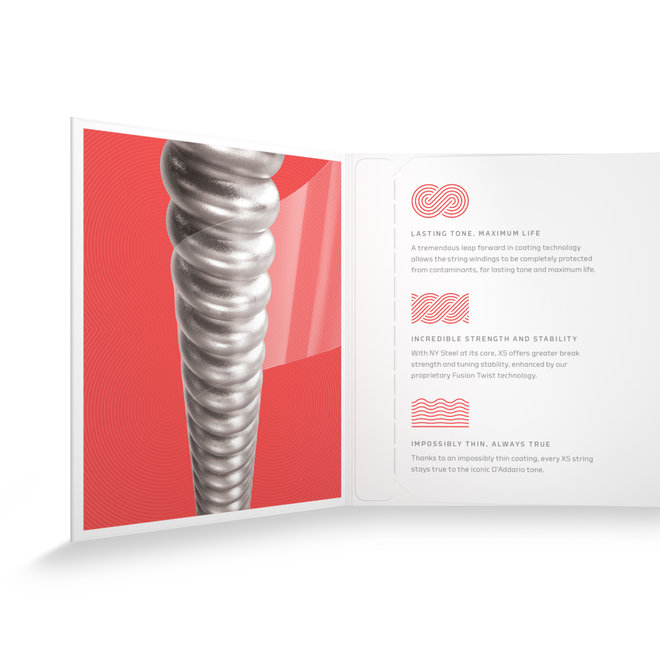 D'Addario XS Nickel Coated Electric Guitar Strings, 10-52 Light/Heavy