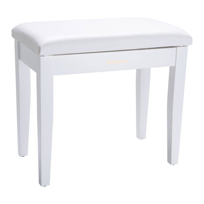 Roland Piano Bench, Satin White, Adjustable Height