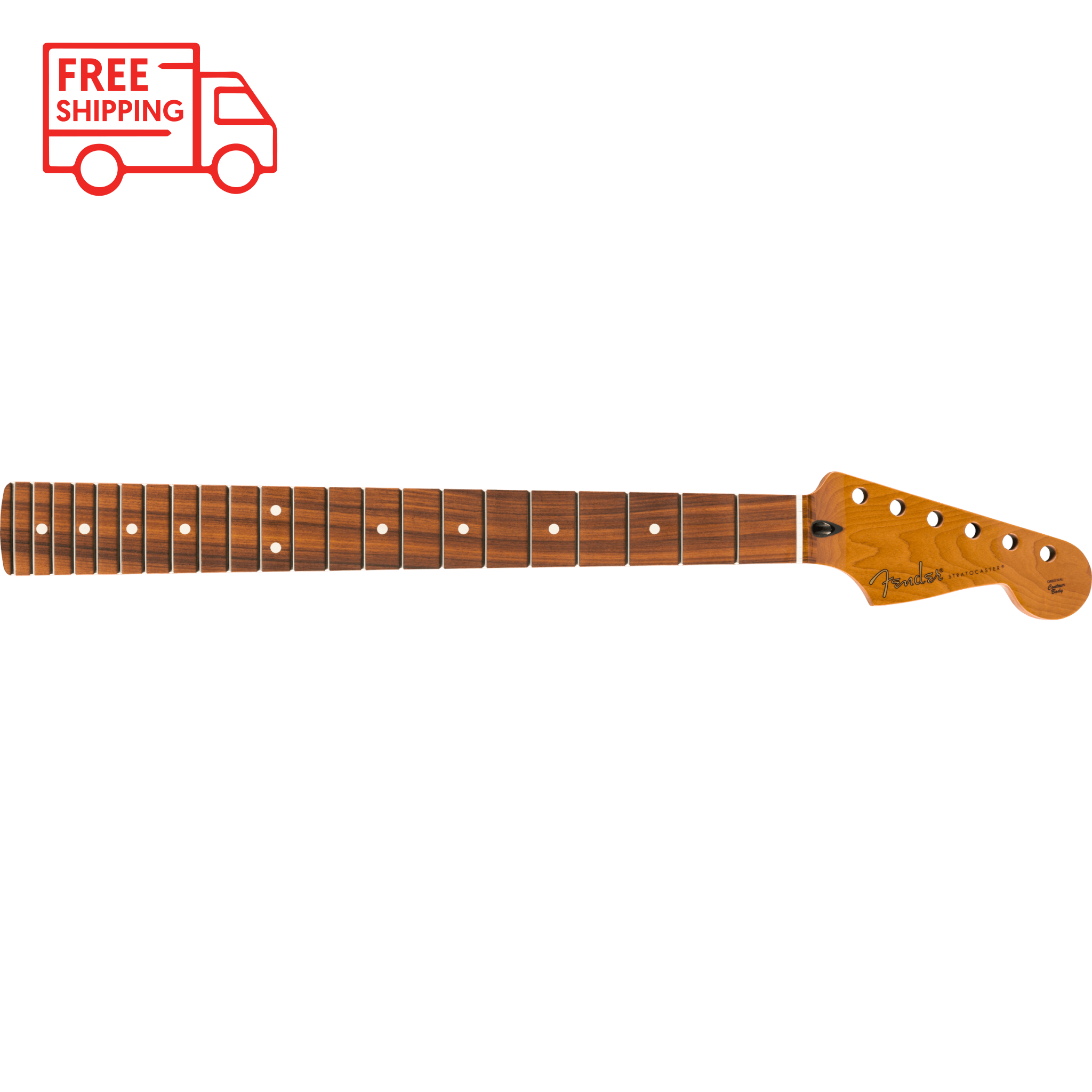 Fender Roasted Maple Stratocaster Neck, 22 Jumbo Frets, 12