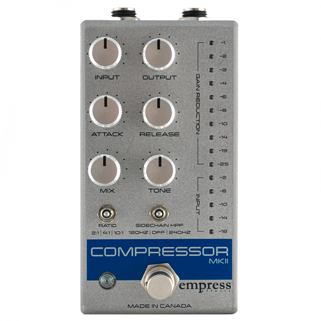 Empress Effects Compressor MKII Pedal, Silver Sparkle