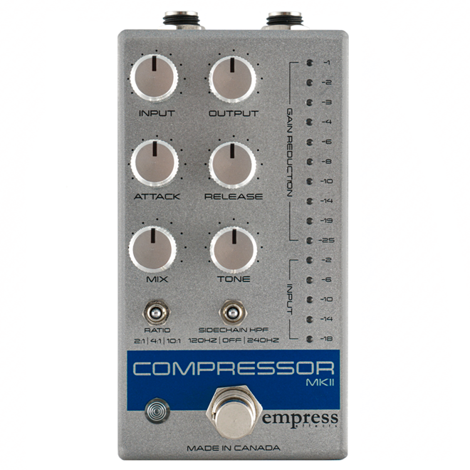 Empress Effects Compressor MKII Pedal, Silver