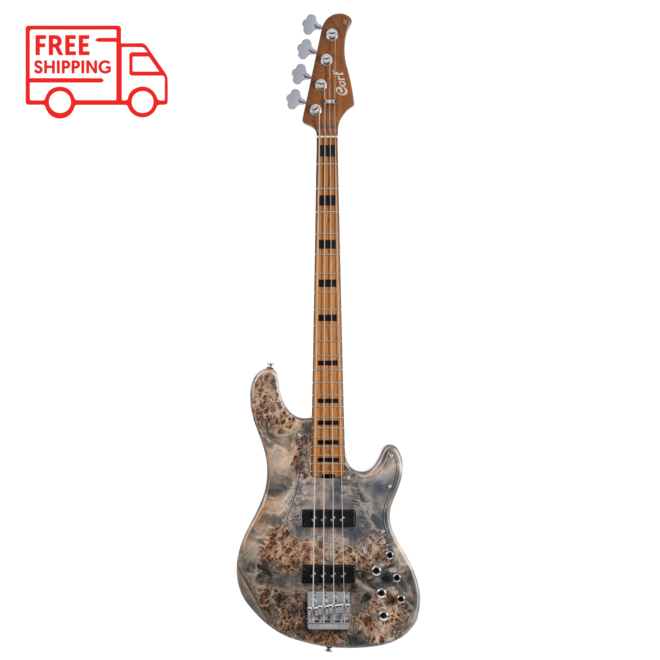 Cort GB-Modern 4 String Bass, 34" Scale, Open Pore Charcoal Grey