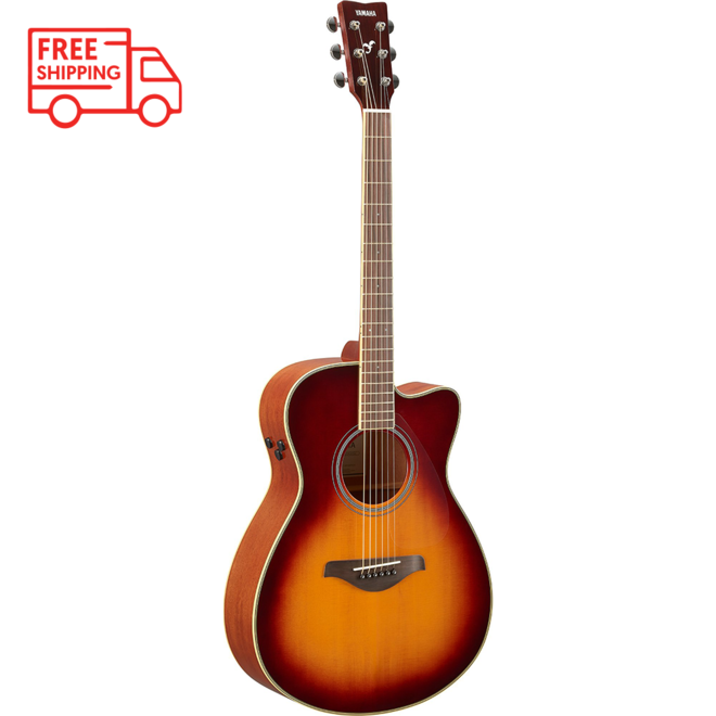 Yamaha FSC-TA TransAcoustic Folk Cutaway Acoustic, Brown Sunburst