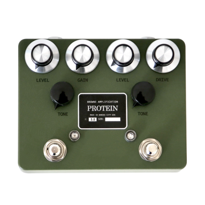 Browne Amplification Protein V3 Dual Overdrive Pedal, Green