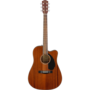 Fender CD-60SCE Dreadnought Acoustic Guitar, Walnut Fingerboard, All Mahogany