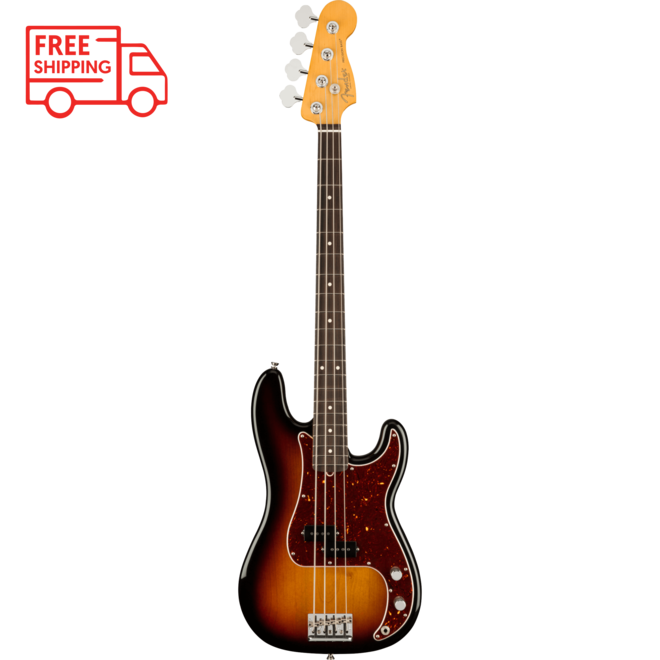 Fender American Professional II Precision Bass, 3-Color Sunburst, w/Deluxe Molded Case