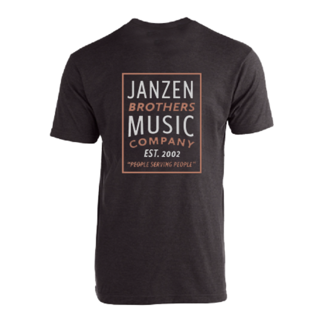 JB Music Co. T Shirt, Charcoal w/Guitar Logo