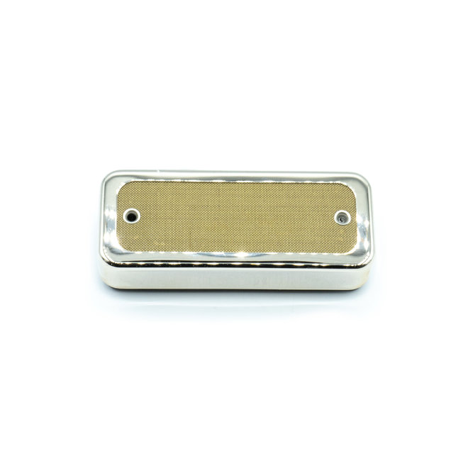 McNelly Pickups Soap Bar V2 Stagger Swagger Pickup, Nickel/Gold Foil, Bridge