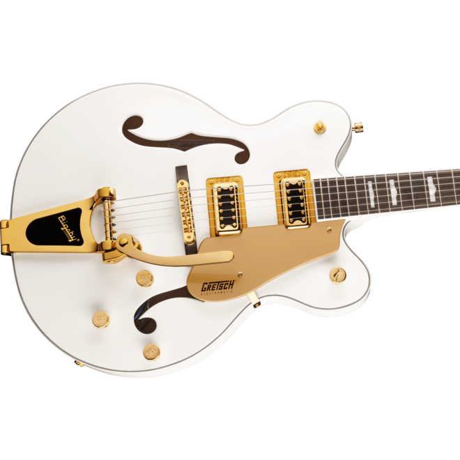 Gretsch G5422TG Electromatic Hollowbody Double-Cut Electric Guitar, w/Bigsby & Gold Hardware, Snowcrest White