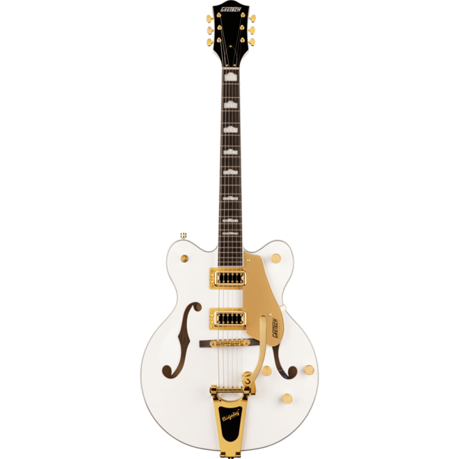 Gretsch G5422TG Electromatic Hollowbody Double-Cut Electric Guitar, w/Bigsby & Gold Hardware, Snowcrest White