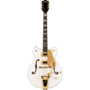 Gretsch G5422TG Electromatic Hollowbody Double-Cut Electric Guitar, w/Bigsby & Gold Hardware, Snowcrest White