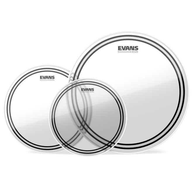 Evans EC2S Clear Tom Pack, 10, 12, 14 Fusion