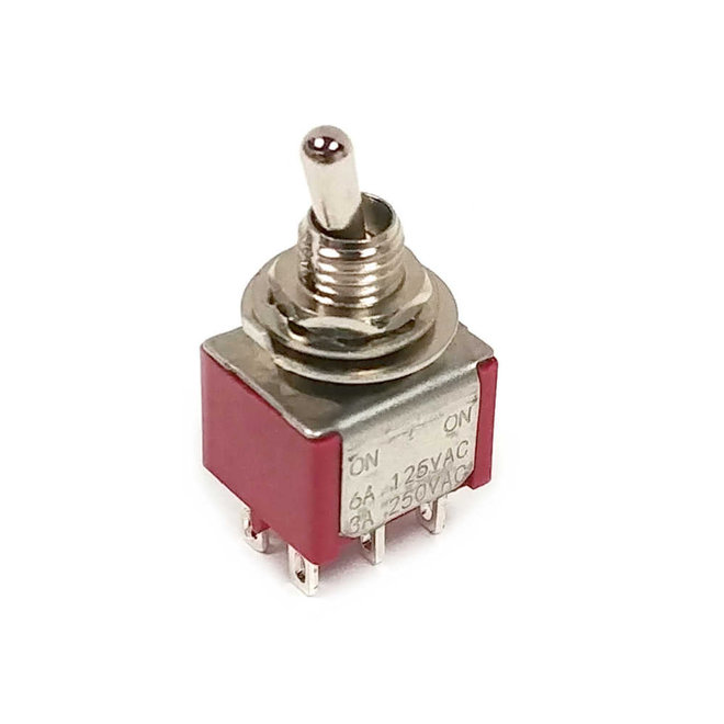 Mini Toggle Switch, DPDT, On-On