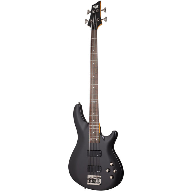 Schecter C-4 SGR Series Bass, Midnight Satin Black