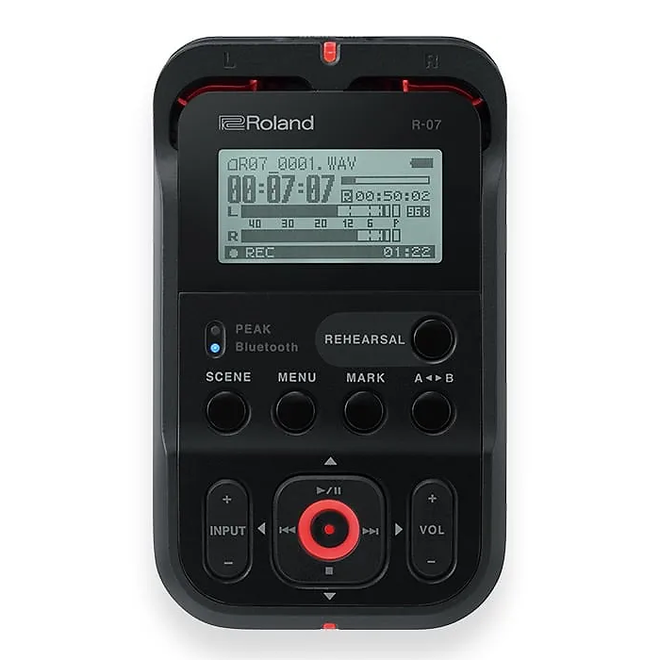 Roland R-07-BK WAV/MP3 Handheld Recorder