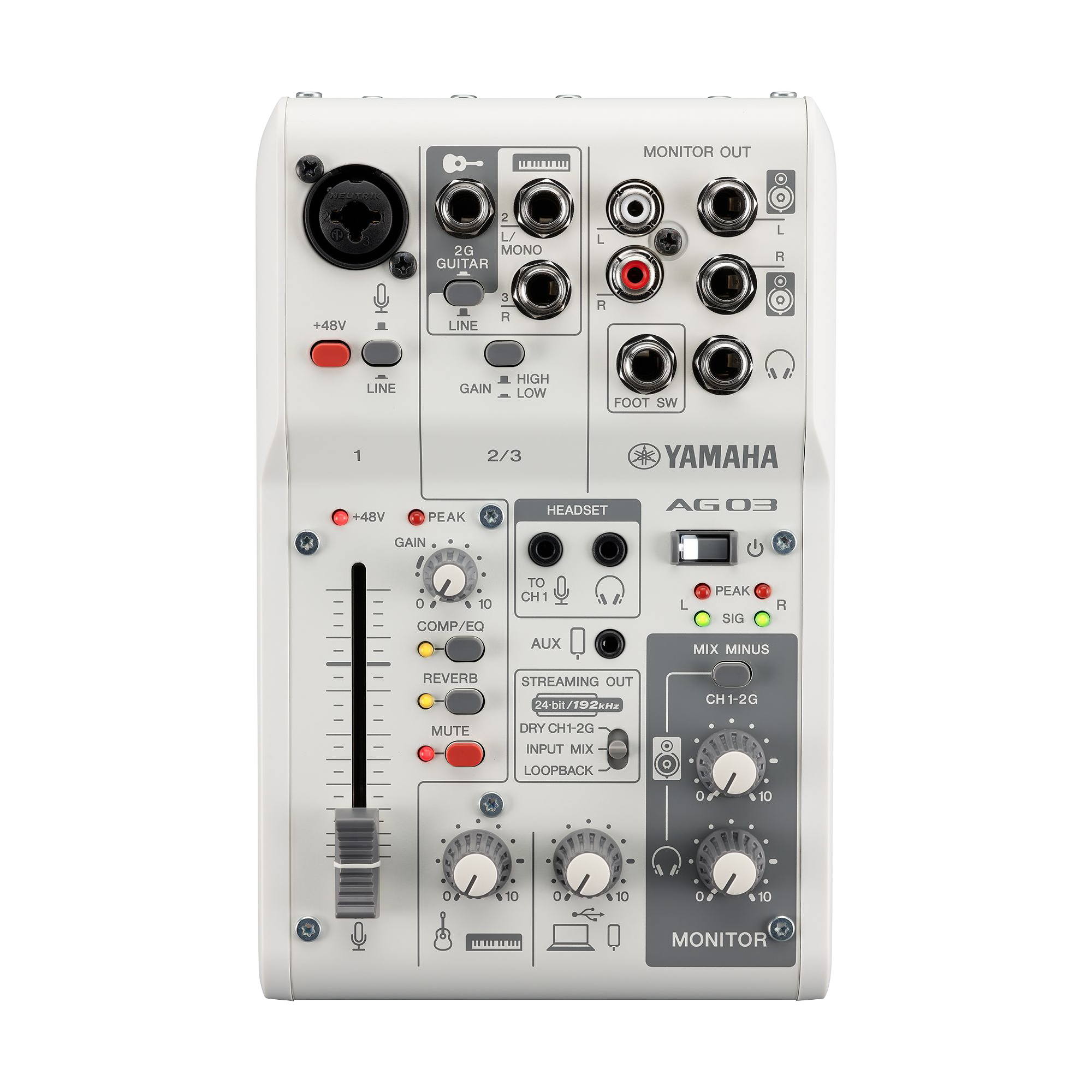 Yamaha AG03 MK2 3 Channel Mini Mixer & USB Audio Interface 