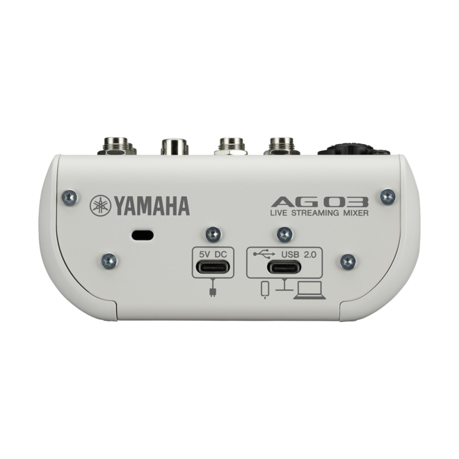 Yamaha AG03MK2 3-Channel Live Streaming Audio USB Mixer, White
