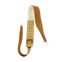 Perri’s 2.5" Soft Suede Banjo Strap w/Soft Backing & Furry Sheep Skin Pad, Natural