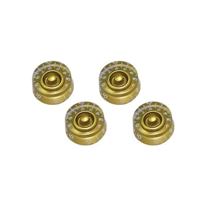 Profile Les Paul Style Speed Knob, Gold (4 Pack)