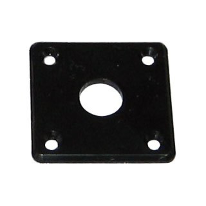 Profile P100B Square Plastic Jackplate, Black (Fits Les Paul, Squier Tele)