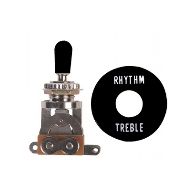 Profile SW20-BK Gibson Style 3-Way Toggle Switch, Black