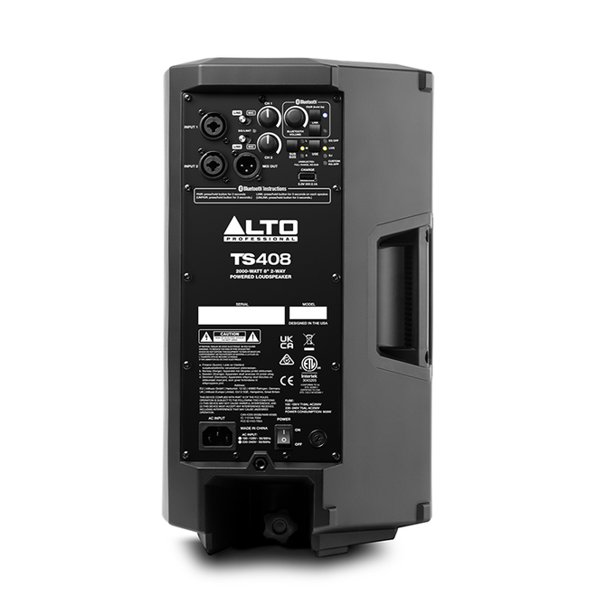 Alto TS408 2000W 8” Powered Speaker w/Bluetooth