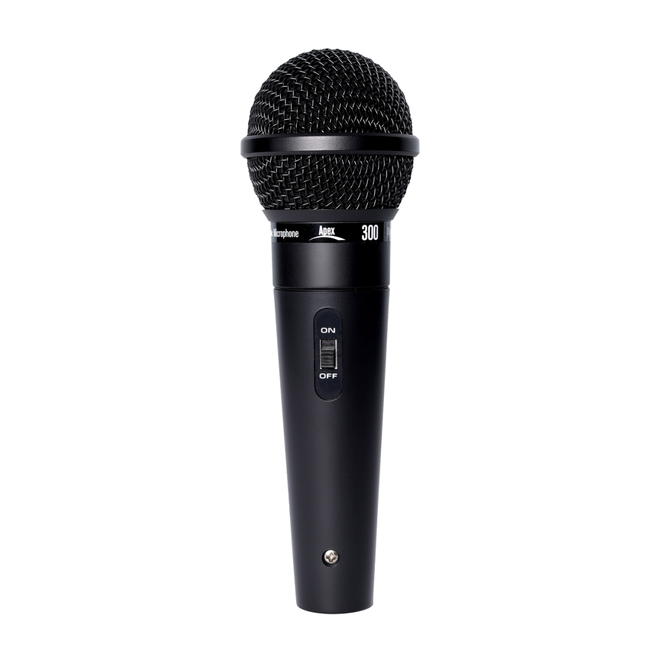 Apex Apex300 Dynamic Cardioid Microphone, w/XLR to 1/4” Cable