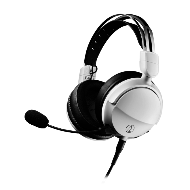 Audio-Technica ATH-GL3 High-Fidelity Closed-Back Gaming Headset, White