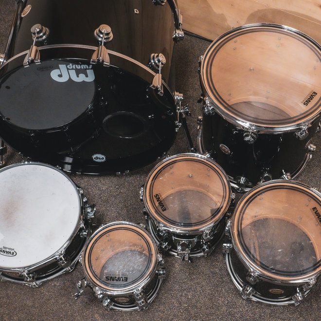 DW Collectors Series 6pc Shell Pack, 8, 10, 12, 16, 22, 14sn, Gloss Black