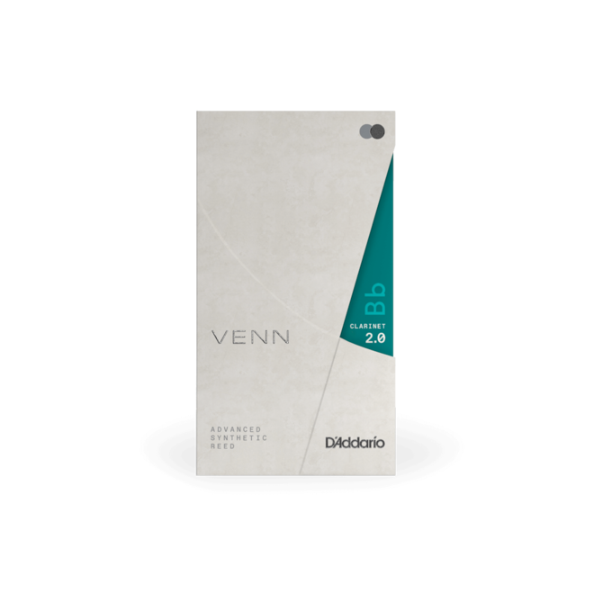 D'Addario VENN Sythentic Bb Clarinet Reed, 2