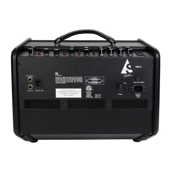 Godin Acoustic Solutions ASG-8 120W Acoustic Amp, Black, w/Bag