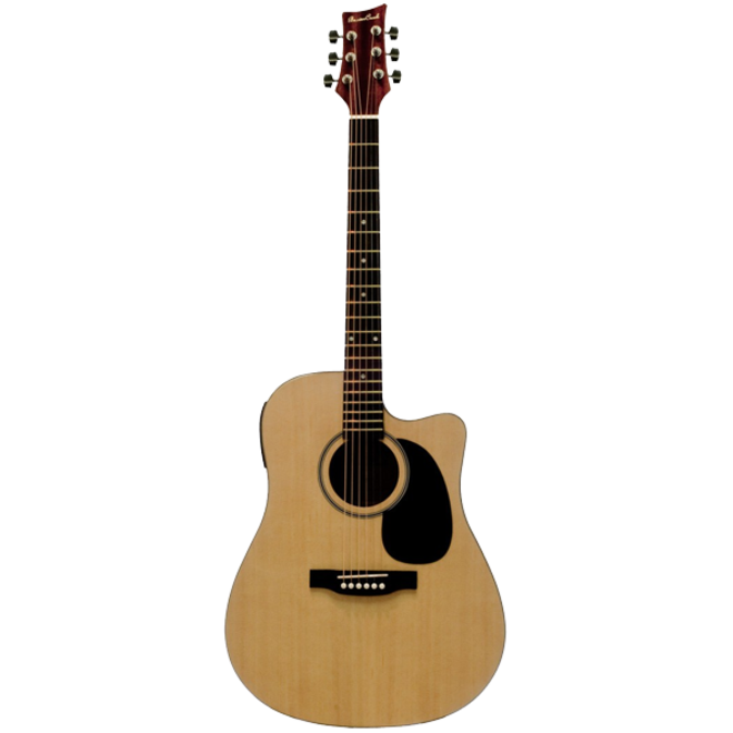 Caraya SDG-837 CEQ/N All Flame Maple Acoustic Guitar,eq/tunerfree