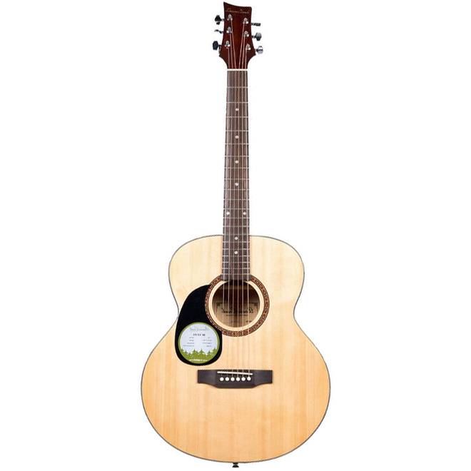 BeaverCreek BCTF101L Left-Hand Folk Acoustic Guitar, Natural