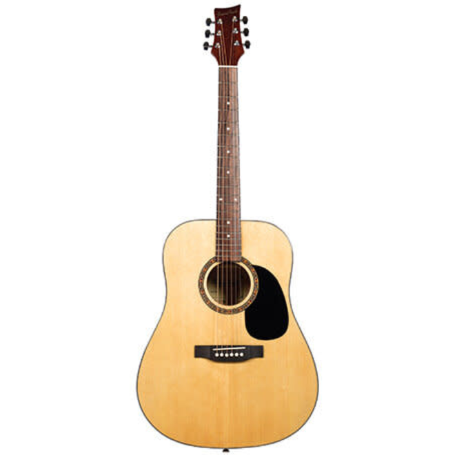 BeaverCreek BCTD101 Dreadnought Acoustic Guitar, Natural w/Gigbag