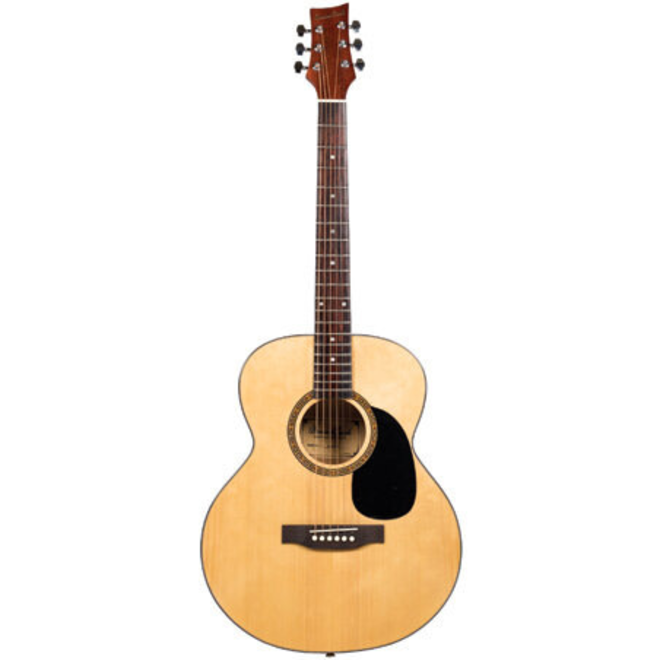 BeaverCreek BCTF101 Folk Acoustic Guitar, Natural