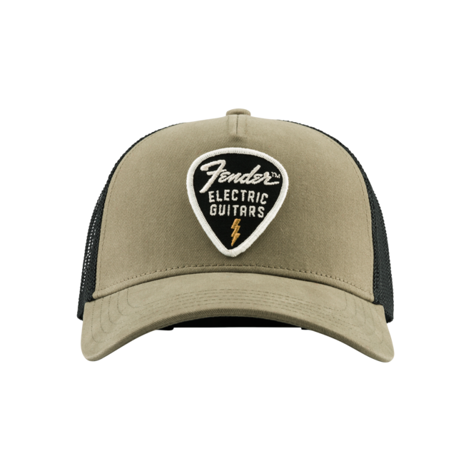 Fender Snap Back Pick Patch Hat, Olive