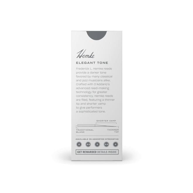 Hemke Baritone Saxophone Reeds, 3.0 (5 Pack)