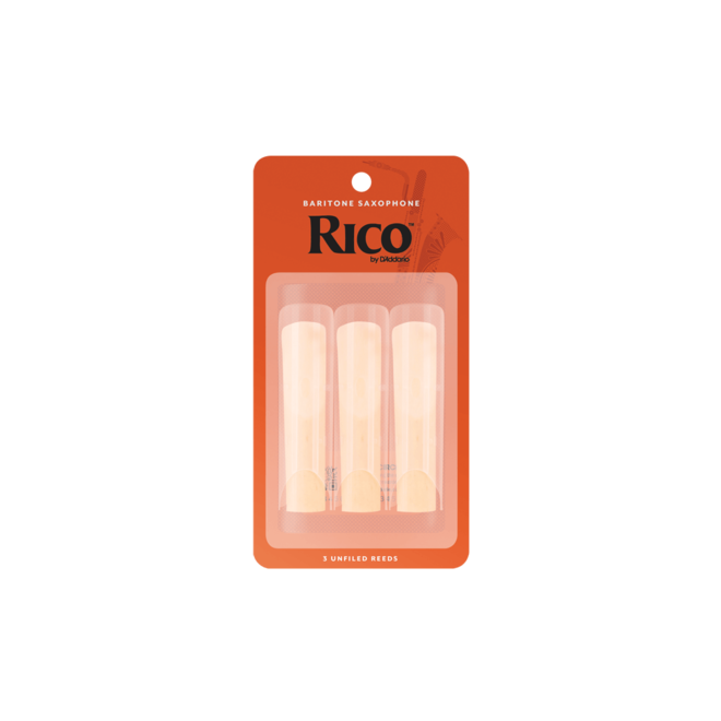 Rico 3 Pack of Baritone Saxophone Reeds, 2.5