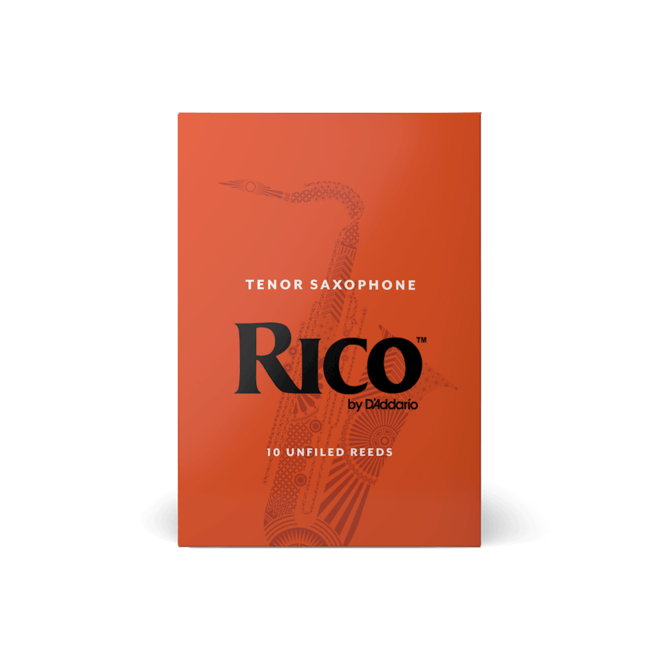 Rico 10 Pack of Tenor Saxophone Reeds, 3