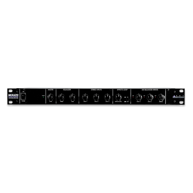 Art MX622 6 Channel Stereo Rackmount Mixer w/EQ/EFX Loop